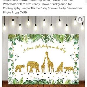 Unisex baby shower photo backdrop